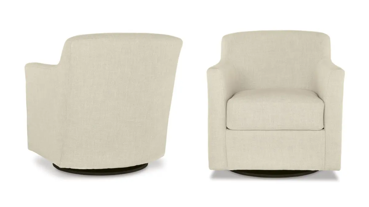 A3000325 SWIVEL ACCENT CHAIR BRADNEY WHITE (ASH) • Ashley Furniture