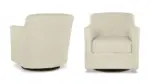 A3000325 SWIVEL ACCENT CHAIR BRADNEY WHITE (ASH)