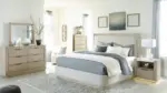 HENNINGTON BEDROOM SUITE (BED + 2 NIGHTSTANDS + MIRRORED DRESSER + CHEST OF DRAWERS)