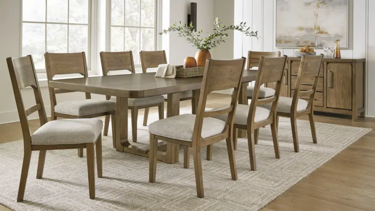 CABALYNN EXTENDABLE DINING SET WITH 8 CHAIRS AND A SERVER