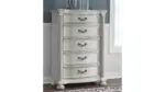 MONTENLANE BEDROOM SET (BED + 2 NIGHTSTANDS + CHEST OF DRAWERS + MIRRORED DRESSER)