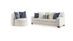 PADOVA 6 SEATER SOFA SET WITH A SWIVEL CHAIR