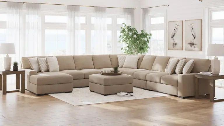 DUNE LARCE SECTIONAL SOFA SET WITH OTTOMAN