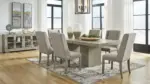 FAWNBURG DINING SET WITH 8 CHAIRS AND A SERVER