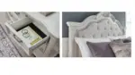 MONTENLANE BEDROOM SET (BED + 2 NIGHTSTANDS + CHEST OF DRAWERS + MIRRORED DRESSER)