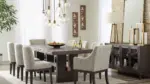 BURKHAUS DINING SUITE WITH 8 CHAIRS