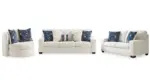 PADOVA 6 SEATER SOFA SET WITH A SWIVEL CHAIR