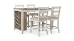 SKEMPTOM COUNTER DINING SET WITH 4 CHAIRS