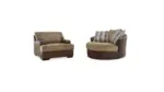 ALESBURY 6 SEATER SOFA SET WITH A SWIVEL CHAIR