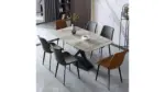 XS/X-29 DINING TABLE WITH 6 CHAIRS BROWN CHAIRS (HIL)