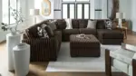 MIDNIGHT MADNESS SECTIONAL SOFA SET (BROWN)