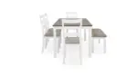 STONEHOLLOW DINING SET WITH 4 CHAIRS AND A BENCH