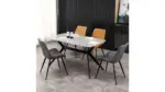 VS/X-066 DINING TABLE WITH 6 CHAIRS GREY CHAIRS (HIL)
