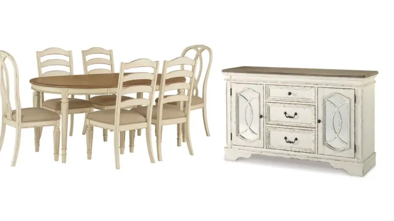 REALYN DINING SET WITH 6 CHAIRS AND A SERVER