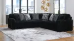 MIDNIGHT MADNESS SECTIONAL SOFA WITH OTTOMAN