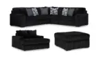 MIDNIGHT MADNESS SECTIONAL SOFA WITH OTTOMAN