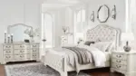 ARLENDYNE BEDROOM SET (BED + 2NIGHTSTANDS + MIRRORED DRESSER)