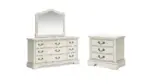 ARLENDYNE BEDROOM SET (BED + 2NIGHTSTANDS + MIRRORED DRESSER)