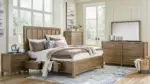 CABALYN QUEEN BEDROOM SET (BED + 2 NIGHTSTANDS + MIRRORED DRESSER + CHEST OF DRAWERS)