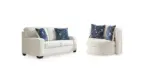 PADOVA 6 SEATER SOFA SET WITH A SWIVEL CHAIR