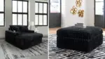 MIDNIGHT MADNESS SECTIONAL SOFA WITH OTTOMAN