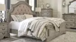 LODENBAY BEDROOM SUITE (BED + 2 NIGHTSTANDS + MIRRORED DRESSER + CHEST OF DRAWERS)
