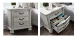 MONTENLANE BEDROOM SET (BED + 2 NIGHTSTANDS + CHEST OF DRAWERS + MIRRORED DRESSER)