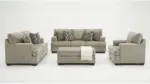 STONEMEADE TAUPE SOFA SET WITH OTTOMAN