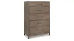 B983-46 FIVE DRAWER CHEST CHRESTNER (ASH)