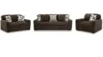 MIDNIGHT MADNESS SOFA SET (BROWN)