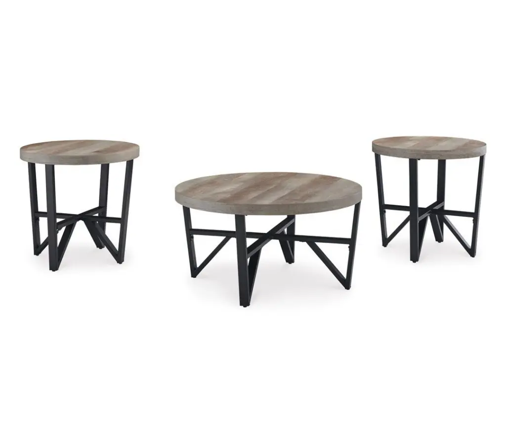 OCCASIONAL TABLE SET 3PC SET DEANLEE (ASH) T235-13