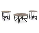 OCCASIONAL TABLE SET 3PC SET DEANLEE (ASH) T235-13