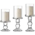 A52000380 CANDLE HOLDER SET 3PC SET (ASH)