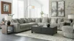 LINDYN SECTIONAL SOFA SET WITH OTTOMAN & SWIVEL CHAIR