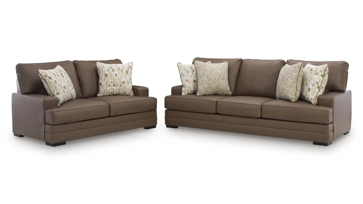 VILLACOURT CARAMEL SOFA SET • Ashley Furniture