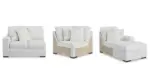 LEIGHELLI SECTIONAL SOFA SET WITH OTTOMAN