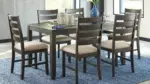 ROKANE DINING ROOM TABLE WITH 6 CHAIRS