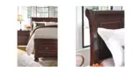 PORTER QUEEN SLEIGH BEDROOM SET (QUEEN BED + 2 NIGHSTANDS + CHEST OF DRAWERS + MIRRORED DRESSER)