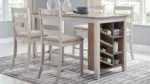 SKEMPTOM COUNTER DINING SET WITH 4 CHAIRS