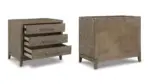 THREE DRAWER NIGHTSTAND CHRESTNER