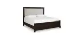 NEYMORTON BEDROOM SET (BED + 2 NIGHTSTANDS + CHEST OF DRAWERS + MIRRORED DRESSER)