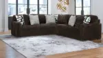 MIDNIGHT MADNESS SECTIONAL SOFA SET (BROWN)