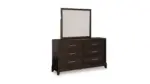 NEYMORTON BEDROOM SET (BED + 2 NIGHTSTANDS + CHEST OF DRAWERS + MIRRORED DRESSER)