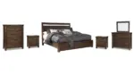 STARMORE QUEEN BEDROOM SUITE (BED + 2 NIGHTSTANDS + MIRRORED DRESSER + CHEST OF DRAWERS)