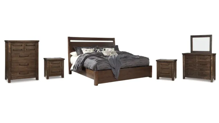 STARMORE QUEEN BEDROOM SUITE (BED + 2 NIGHTSTANDS + MIRRORED DRESSER + CHEST OF DRAWERS)
