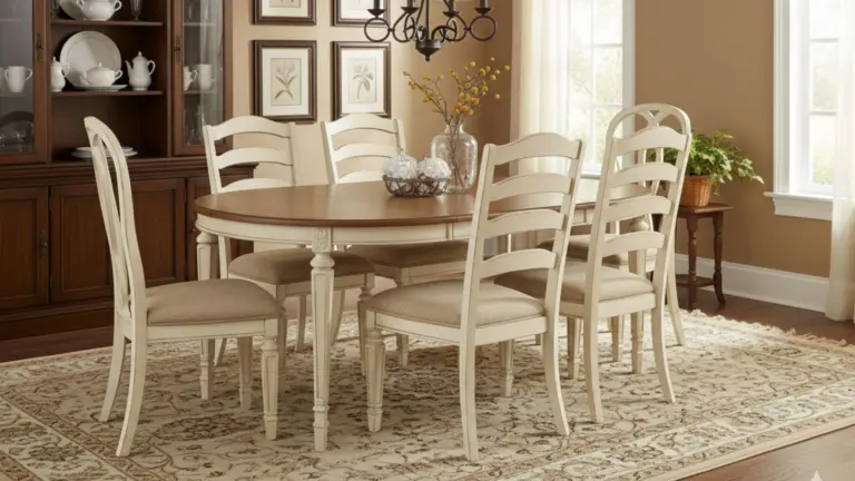 REALYN DINING SET WITH 6 CHAIRS AND A SERVER