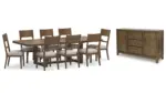 CABALYNN EXTENDABLE DINING SET WITH 8 CHAIRS AND A SERVER