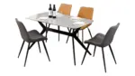 VS/X-066 DINING TABLE WITH 6 CHAIRS GREY CHAIRS (HIL)