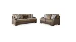 ALESBURY 6 SEATER SOFA SET WITH A SWIVEL CHAIR