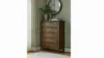 STURLAYNE KING BEDROOM SET (BED + 2 NIGHTSTANDS + MIRRORED DRESSER + CHEST OF DRAWERS)